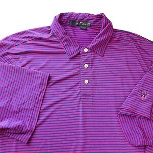 RLX Ralph Lauren Striped Performance Polo Shirt Golf Men's Size XXL